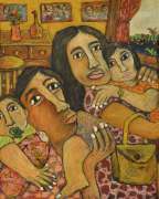 1-Pursuit, Search, Waiting 2..., 1997 RM 5,060.00-SOLD | Mixed media on canvas | 76.5 x 61 cm
