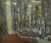 3-Mangrove III, 2007RM 7,700.00-SOLD | Oil on jute | 50 x 60 cm