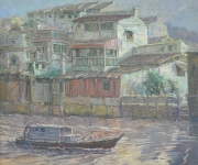4-Melaka River, 2009RM 13,200.00-SOLD |Oil on canvas | 75 x 90 cm