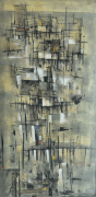 4-Cheong Soo Pieng "Fishing Village - Johore" 1961, 91 x45 cm, RM 190,400.00-SOLD