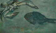 13-Seafood, 1974 RM 7,840-SOLD | Oil on board | 40.8 x 66 cm