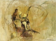 Lot-35-Choo-Keng-Kwang-Tin-Miners-1966-61-x-81-cm-Oil-On-board