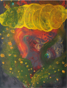 3-Dunia yang Luas, 2008 RM 5,500.00-SOLD | Enamel and acrylic on canvas | 182 x 152 cm
