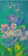 1-The Garden, 1969 RM 4,950.00-SOLD | Oil on canvas | 121 x 60 cm
