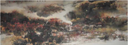 1-Autumn Shore, 2005RM 80,300.00-SOLD | Ink and colour on paper | 50.8 x 142.4 cm