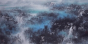2-Spring Falls, Undated RM 74,800.00-SOLD | Ink and colour on paper | 71 x 140.5 cm