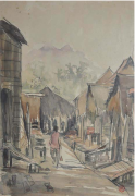 2-Fishing Village, Undated RM 4,730.00-SOLD | Watercolour on paper | 38 x 28 cm