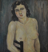 Sitting Nude, Undated RM 12,100.00-SOLD | Oil on canvas laid on board | 53.5 x 49.5 cm