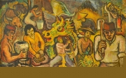 Malaysian Festival, 1950s RM 17,600.00-SOLD | Oil on board | 75 x 120 cm