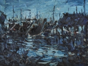 Loo Hoi Nam, Evening Settles, 2004 Oil Painting 45 x 60 cm RM2500