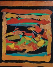 49-Sharifah Fatimah Syed Zubir "Ancient Earth 20", 1996 Acrylic & Modeling Paste 60 x 45.7cm
