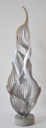3-In Bloom 1, 2013 RM 19,800.00-SOLD | Stainless steel with concrete base | 75 x 22 x 17cm