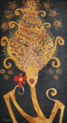3-Jentayu Series, 2004 RM 1,680.00-SOLD | Mixed media on canvas 146 x 78 cm
