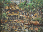3-Kampung Scene, 1996 RM 7,150.00-SOLD | Oil on canvas | 53 x 70 cm
