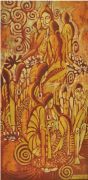 Natives of Sarawak, 1960s RM 8,800.00-SOLD | Batik | 82 x 37 cm