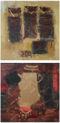 2-Abstract, 2006 RM 3,520.00-SOLD | Oil on canvas | 27.5 cm x 27.5 cm x 2 pieces