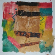 5-Abstract I, II & III, 2000 RM 2,750.00-SOLD | Mixed media on canvas | 28.5 x 28.5 cm x 3 pieces