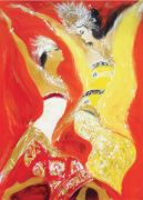 1-Oleg Tambulilingan - The Enegry of Love and Care, 2012 RM 121,000.00-SOLD | Oil on canvas | 143 x 104 cm