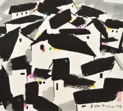 Roofs, 1997 RM 7,840.00-SOLD | Lithograph, Edition 22:160 | 44.5 x 48 cm