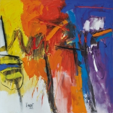 10-Mohamad Ismadi Sallehudin, Breakthrough, 2013, Acrylic on canvas, 152.5 x 152