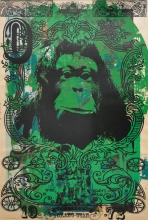 16-Stephen Menon, Alphabets Series No. 4 - O for Orang Utan, 2013, Acrylic, screenprint on paper, 76 x 51 cm rm 12,000