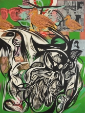23-Zulkifli Yusoff, Malaya Series (Nona Singapura) Acrylic on canvas, 121 x 91