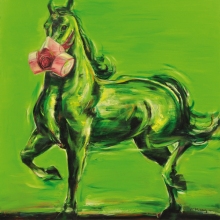 8-Lim Ah Cheng, The Mask, 2012, Oil on canvas, 137 x 137 cm RM 18,500