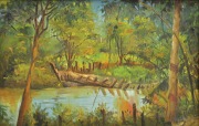2-Riverscape, Circa 1970s RM 5,600.00-SOLD | Oil on canvas | 37.5 x 60 cm