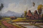 Yusof Abdullah Sawah Padi See, 1962 Oil on canvas 38 x 58 cm