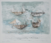 2-Violes A Ler Mer, 1953 RM 24,200.00-SOLD | Colour Lithograph | 40 x 53 cm