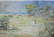 9-East Coast Bachok Landscape, 2007 RM 13,400.00-SOLD | Watercolour on paper | 59 x 42 cm