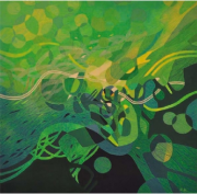 3-Greenscape, 2012 RM 6,600.00-SOLD | Acrylic on canvas | 153 x 153 cm