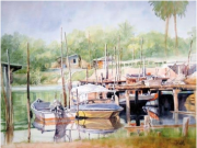 4-Harmony in Pantai Cahaya Bulan, Kelantan, 2011 RM 3,300.00-SOLD | Watercolour on paper | 50 x 70 cm