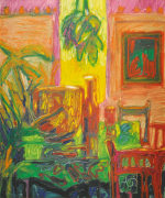 11-RM 8,250.00-SOLD Rafie Ghani, Le Jardin Series c3, 1993, Oil on canvas, 60 x 50 cm