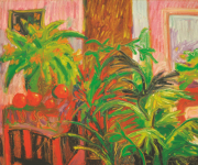 12-RM 8,250.00-SOLD Rafiee Ghani, Four Persimmons, 1993, Oil on canvas 50 x 60 cm