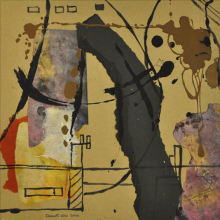 28-Frank Woo "City Life, City Lookout Series - Night Skies II" (2004) Mixed Media on Paper 35.5 x 36 cm