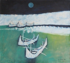 3-Bluemoon, 1995 SOLD 90cm X 95cm Oil On Canvas