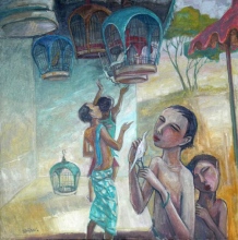 4-Beautiful Sunday,2007 121cm x 121cm 2007 Oil on Canvas