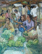 8-Busy Market, 2006 123cm x 93cm 2006 Oil on Canvas