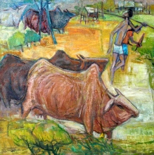 14-Happy Kampung Life, 2010 90cm x 90cm 2010 Oil on Canvas