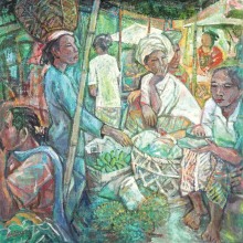 32-Auction XII Tew Nai Tong "Ubud Fruits Corner" (2006) 90cm x 90cm Oil on Canvas RM 12,000 - 18,000 April 2013
