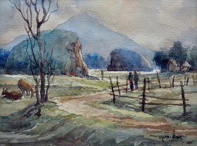 27-Mokhtar Ishak. Imaginary Landscape (2001) 17.5 cm x 21cm watercolour on paper