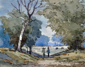 28-Mokhtar Ishak. Imaginary Landscape (2010) 14.5 cm x 11.5cm watercolour on paper