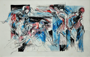 3-Yusof-Ghani,-Siri-Tari,-1989,-Mixed-media-on-Paper,-24-x-38-cm