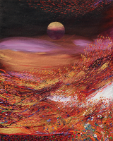 4-ISMAIL-ABDUL-LATIFF-FANTASI-MALAM-MERAH.-50.5.CM.H.-X-40.5.CM.W.-ACRYLIC-ON-MUSEUM-BOARD.-1997.-ISMAIL-LATIFF.-MALAYSIA.