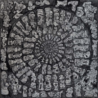 35-Zulkifli-Yusoff,-Co-operation,-1997,-Acrylic-on-canvas,-152-x-152-cm