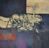 58-Tajuddin-Ismail,-2001,-Mixed-media-on-canvas,-173-x-173cm