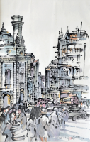 31-Tan-Choon-Ghee,-Paris-1981,-Chinese-ink-and-watercolour-on-paper,-67-x-45cm