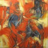 LOT 12 Yusof-Ghani-Siri-Segerak---Gold-Miner-(2003)-122cm-x-122cm-Oil-on-Canvas-RM-25,000---40,000-