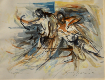 LOT 13 Yusof-Ghani-Siri-Tari-Putih,-1989-Mixed-Media-On-Paper-25cm-x-33cm-Signed-at-lower-right-RM-3,500---RM-7,000